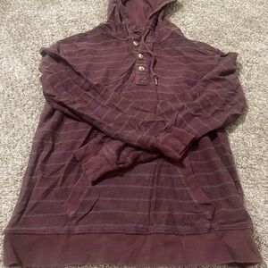 George Maroon Casual Hoodie